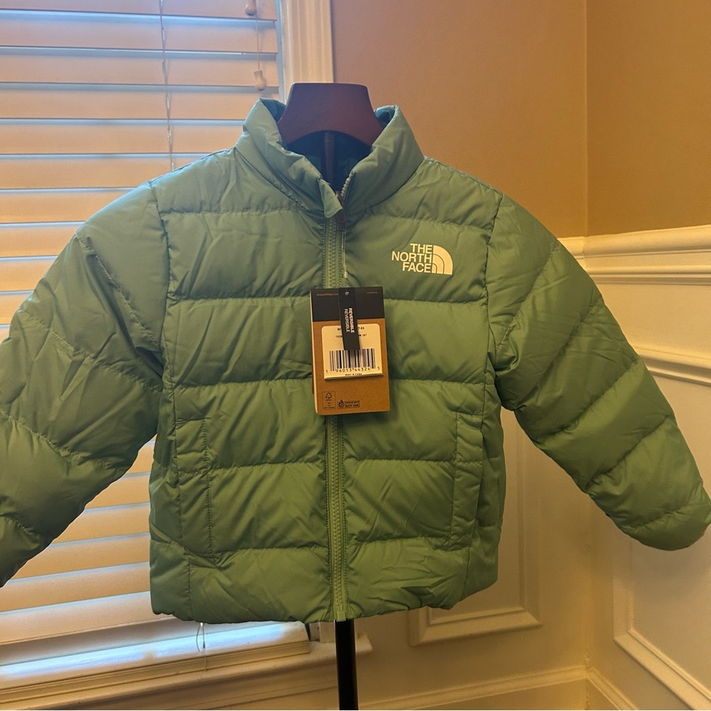 The North Face Teen Reversible North Down Jacket - Youth Wasabi X-Small (6) New - Picture 6 of 14